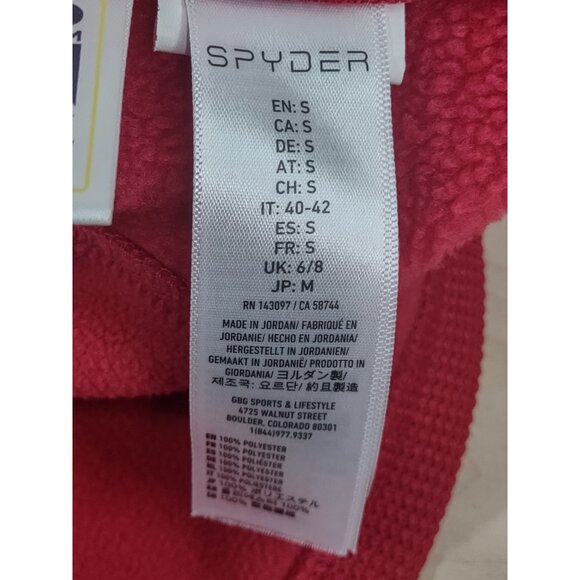 Womens Spyder Sweater Red Zip Up Size Small US Ski Team Label - Picture 12 of 14